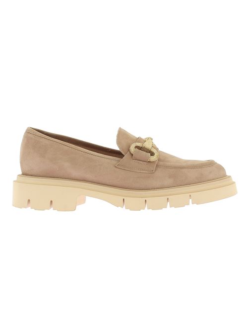 mocassino da donna in camoscio beige LUCA GROSSI | H904X